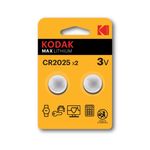 Батарейки KODAK MAX Lithium, CR2025-2BL